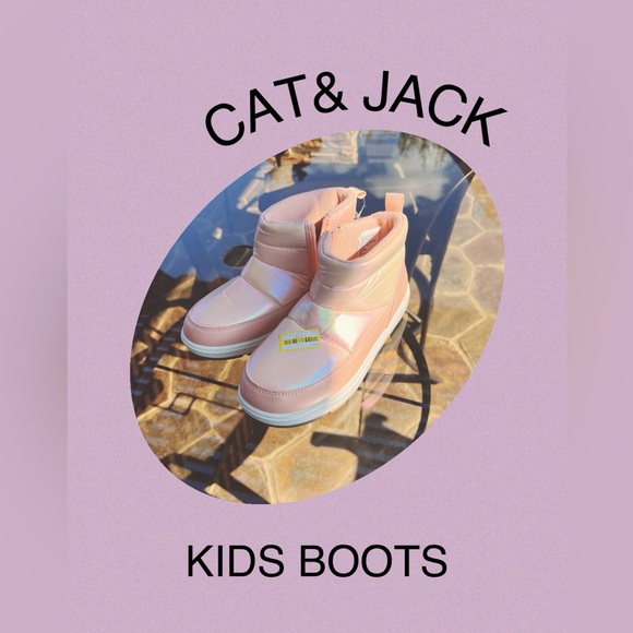 CAT & JACK GIRL BOOTS SIZE 3. These are new but the tags are missing. - Picture 2 of 10